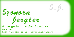 szonora jergler business card